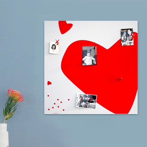 Tableau noir mural magnétique design coeur décoratif Coeur Promotion