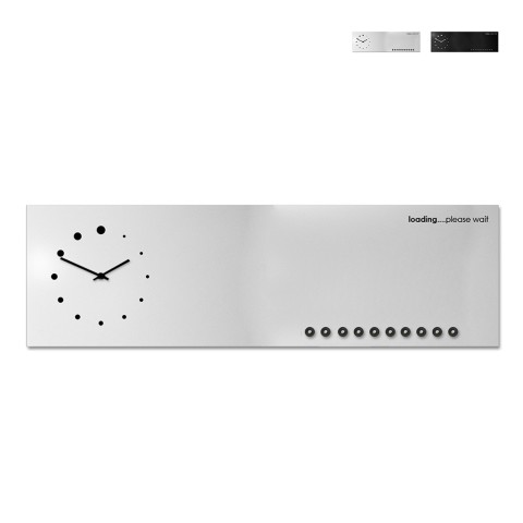 Magnetische whiteboard wandklok modern design kantoorkeuken Loading