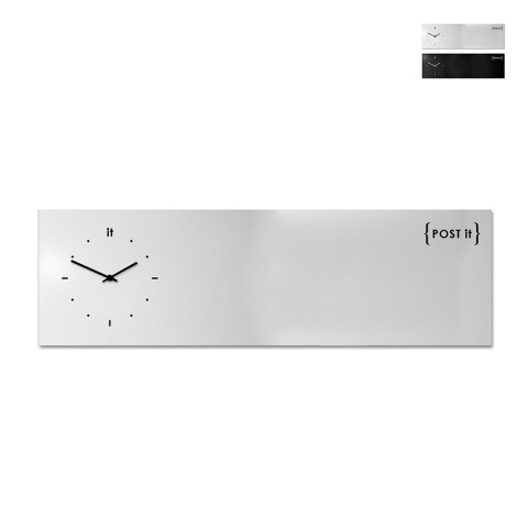 Moderne design magnetische whiteboard horizontaal wandklok Post It Aanbieding