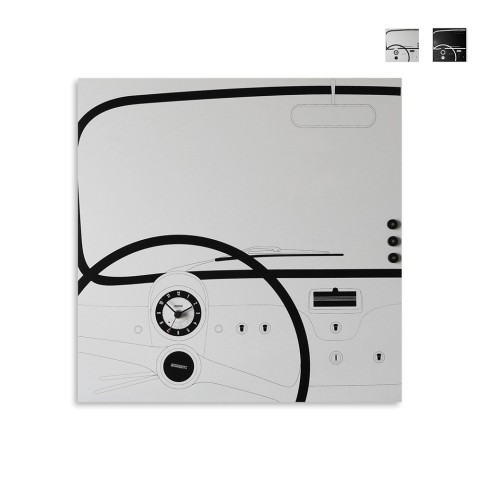 Modern design sleutelhanger magnetische whiteboard wandklok Cinquino