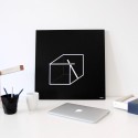 Horloge murale carrée 50x50 cm design géométrique minimal Cube Réductions