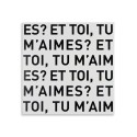 Tableau magnétique mural décoratif romantique Et-toi, tu m'aimes? Offre