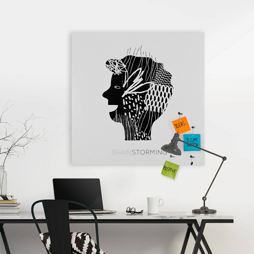 Tableau magnétique carré 80x80cm bureau moderne Brainstorming Big Promotion Tableau magnétique carré 80x80cm bureau moderne Brainstorming Big Promotion