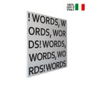 Tableau magnétique carré 50x50cm mural design moderne Words Vente