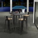 table haute industrielle 60x60 de bar pour tabourets acier et métal nut Choix