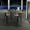 table haute industrielle 60x60 de bar pour tabourets acier et métal nut Choix