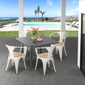 table industrielle 80x80 de bar et restaurant en acier de style dynamite Choix