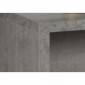 Bureau en Bois Gris Effet Ciment Design Moderne 180x69cm Pratico Réductions