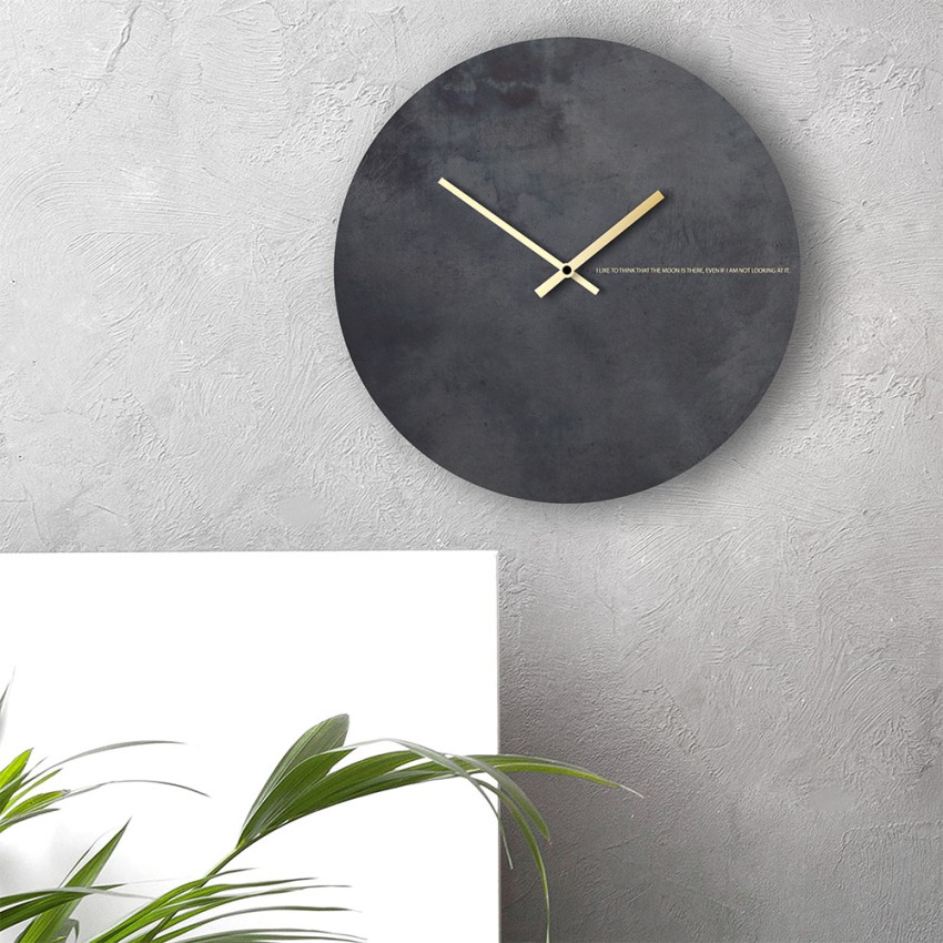 Horloge murale noire et or design moderne minimaliste ronde Black Moon Promotion Horloge murale noire et or design moderne minimaliste ronde Black Moon Promotion