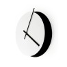 Eclissi noir blanc rond design minimal moderne horloge murale Réductions