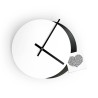 Eclissi noir blanc rond design minimal moderne horloge murale Catalogue