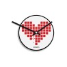 Moderne ronde wandklok videogame arcade Love Invaders Aanbod