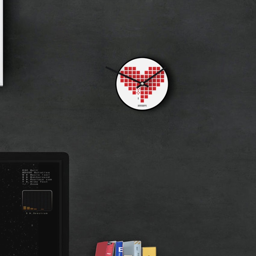 Horloge murale ronde arcade moderne Love Invaders Promotion Horloge murale ronde arcade moderne Love Invaders Promotion