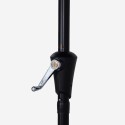 Zwarte tuin- en terraszonneluifel 3x2 met centrale paal Rios Black Voorraad