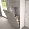Armoire à linge colonne de salle de bain grise peu encombrante Remises