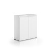Witte multifunctionele kast met 3 planken voor woonkamer, keuken of hal Aanbod