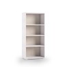 Bibliothèque design moderne 4 compartiments salon bureau studio blanc bois Offre