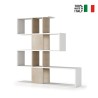 Bibliothèque séparatrice design moderne blanc bois Libkaf Vente