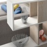 Bibliothèque séparatrice design moderne blanc bois Libkaf Remises