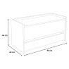 Moderne houten binnenbank met schuiflade Korting