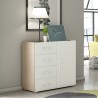 Ladekast slaapkamer dressoir design 4 lades wit hout Aanbieding