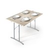 Multifunctionele eettafel met inklapbare poten 125x80cm catering Butterfly Korting