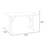 Multifunctionele eettafel met inklapbare poten 125x80cm catering Butterfly Kortingen