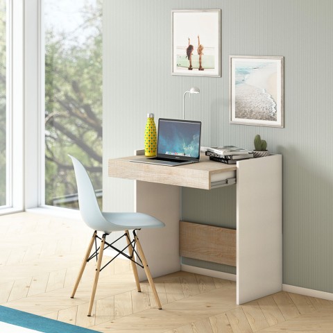 Bureau à domicile Smartworking 80x40 tiroir moderne Home Desk