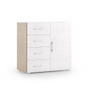 Ladekast slaapkamer dressoir design 4 lades wit hout Aanbod
