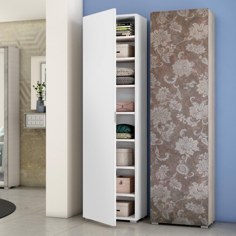 Armoire mobile polyvalente 7 étagères porte-chaussures 16 paires Promotion