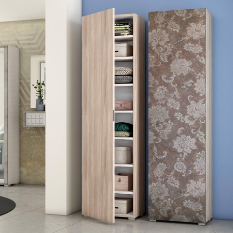 Armoire multi-usage mobile 7 étagères rangement chaussures 16 paires Promotion