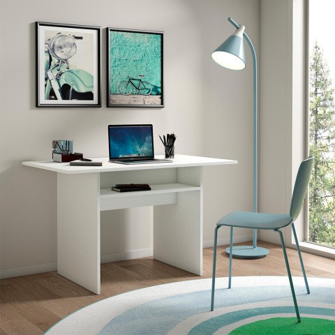 Uitschuifbare console tafel bureau wit hout 120x35-70cm Oplà