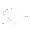 Receveur de douche 120x80 à l'italienne rectangulaire en résine Stone 