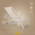 4 chaises de plage pliantes mer accoudoirs aluminium Riccione Gold Lux Vente