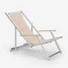 4 chaises de plage pliantes mer accoudoirs aluminium Riccione Gold Lux Réductions