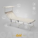 Opvouwbaar aluminium strandligbed Gabicce Gold 