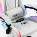 Ergonomische gaming stoel Pixy Plus met massagefunctie en ledverlichting 