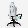 Fauteuil gamer blanc fauteuil LED ergonomique inclinable avec coussin Pixy Réductions