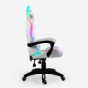 Fauteuil gamer blanc fauteuil LED ergonomique inclinable avec coussin Pixy Catalogue