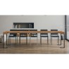 Entree console tafel uitschuifbaar 90x40-300cm hout metaal Tecno Fir Kortingen
