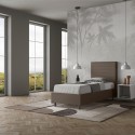 Eenpersoonsbed 90x200 met opbergruimte en hoofdbord kinderkamer modern Focus S1 