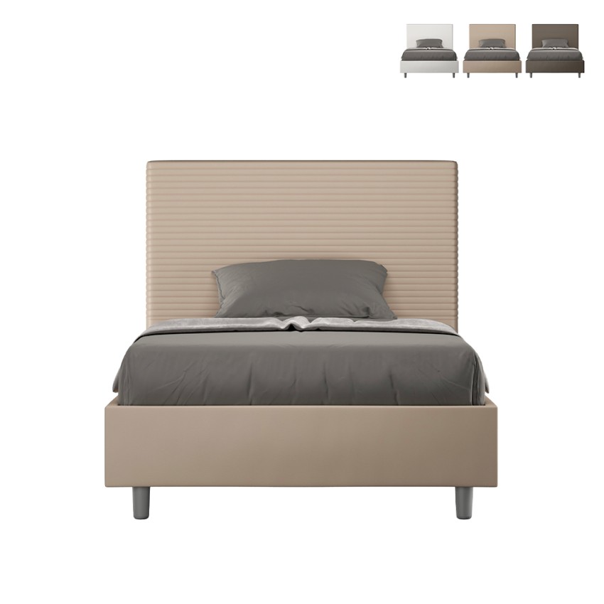 Lit une place et demie avec coffre 120x190 similicuir Focus P Prix Lit une place et demie avec coffre 120x190 similicuir Focus P Prix