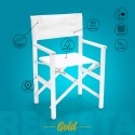 Chaise de plage pliante en aluminium textilène blanc Regista Gold White Vente