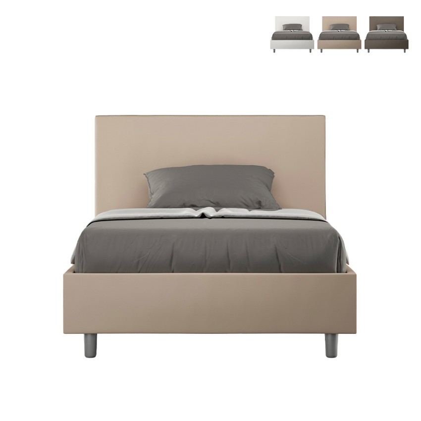 Lit coffre une place et demie 120x190 similicuir Adele P Prix
