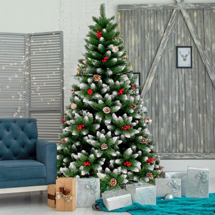 sponsor betalen Dialoog Rovaniemi: kunst kerstboom 210 cm versierd met decoraties