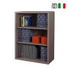 Lage houten boekenkast met 3 planken in hoogte verstelbaar voor kantoor en studie Durmast Verkoop