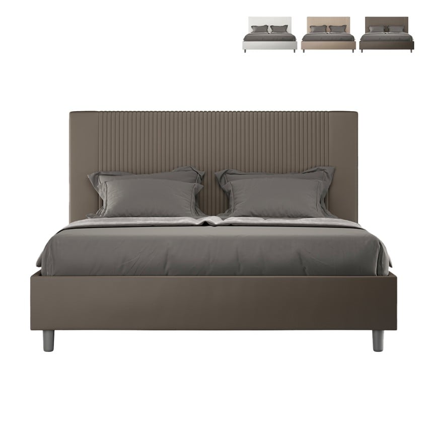 Lit coffre 160x190 simili cuir moderne Goya M Prix Lit coffre 160x190 simili cuir moderne Goya M Prix