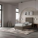 Lit simple avec rangement 90x200 chambre enfants design Sunny S1 Dimensions